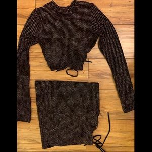 Sparkly 2 piece fashion nova set